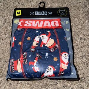 Swag Mens Medium M Underwear Boxer Briefs‎ Dad Bod Santa Claus Christmas NEW